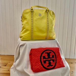 Tory Burch Yellow Hobo Style Handbag